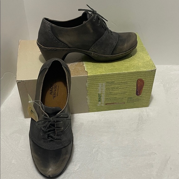 Naot Besalu Grey Shimmer & Vintage Oxford Lace Up Shoes Sz 37 - Picture 13 of 13